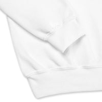 Close Up Details Of A White Faith Can Move Mountains Sweatshirt