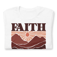 Close Up Of A White Faith Can Move Mountains T-shirt