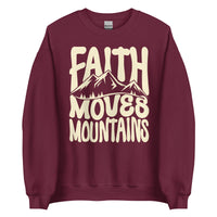 Faith Moves Mountains Sweatshirt In Maroon