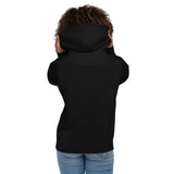 Back View Of A Woman Wearing A Black Faith Hoodie