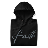 Black Faith Hoodie Close Up