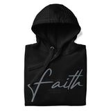 Black Faith Hoodie Close Up