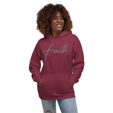 Woman Wearing A Faith Hoodie