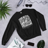 Front View Of A Fear No Evil Sweatshirt In Black