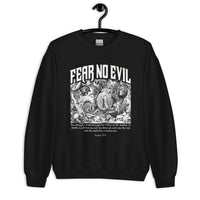 Fear No Evil Sweatshirt In Black On Hanger
