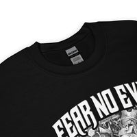 Close Up Of A Fear No Evil Sweatshirt In Black