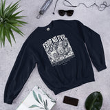 Front View Of A Fear No Evil Sweatshirt In Navy
