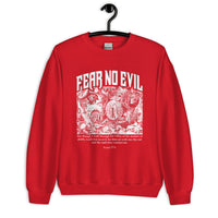 Fear No Evil Sweatshirt In Red On Hanger