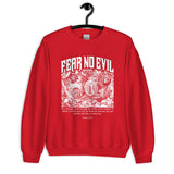 Fear No Evil Sweatshirt In Red On Hanger