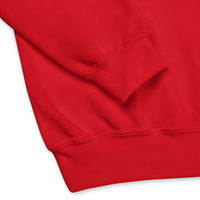 Close Up Detail Of A Fear No Evil Sweatshirt In Red