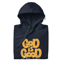 Close Up Of A Navy God Is Good All The Time Hoodie 