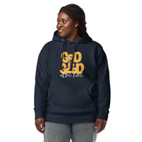 Woman Wearing A Navy God Is Good All The Time Hoodie 