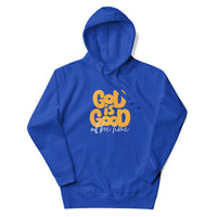 Front View Of A God Is Good All The Time Hoodie In Royal Blue