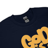 Close Up Of A Navy God Is Good All The Time Sweatshirt