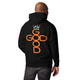Man Wearing A Black God Is Good Hoodie 