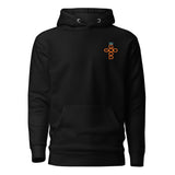 Front View Of A Black God Is Good Hoodie 