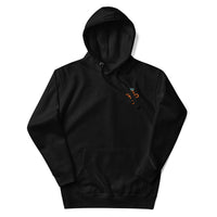 Front View Of A God Is Good Hoodie In Black