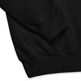 Close Up Details Of A Black God Is Good Sweatshirt 