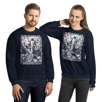 A Couple Wearing He Has Risen Sweatshirt In Navy