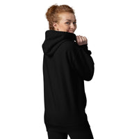 Back View Of A Woman Wearing A Black Hope Hoodie