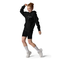 Woman Wearing A Black Hope Hoodie