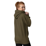 Back View Of A Woman Wearing A Green Hope Hoodie