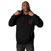 Man Wearing Jesus Is King Hoodie In Black, Front View
