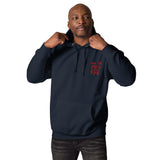 Man Wearing A Jesus Is King Hoodie In Navy
