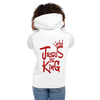 Woman Wearing A Jesus Is King Hoodie In White