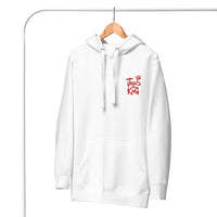 Front View Of Jesus Is King Hoodie In White On Hanger
