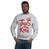 Man Wearing A Sport Grey Jesus Is King Sweatshirt