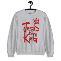 Sport Grey Jesus Is King Sweatshirt On Hanger