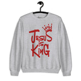 Sport Grey Jesus Is King Sweatshirt On Hanger