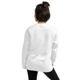 Woman Wearing A White Jesus Is King Sweatshirt, Back View