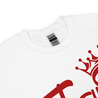 Close Up Of A White Jesus Is King Sweatshirt