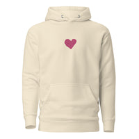 Front View Of A Jesus Loves You Hoodie In Bone