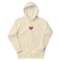 Front View Of A Jesus Loves You Hoodie In Bone