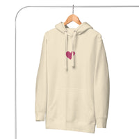 Front View Of A Jesus Loves You Hoodie In Bone On Hanger