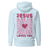 Jesus Loves You Hoodie In Sky Blue
