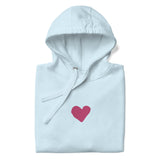 Close Up Of A Jesus Loves You Hoodie In Sky Blue
