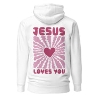 Jesus Loves You Hoodie In White