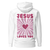 Jesus Loves You Hoodie In White
