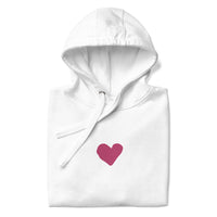 Close Up Of A White Jesus Loves You Hoodie