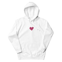 Front View Of A White Jesus Loves You Hoodie