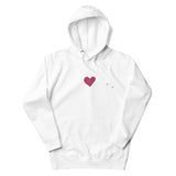 Front View Of A White Jesus Loves You Hoodie