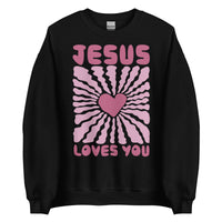 Jesus Loves You Sweatshirt In Black