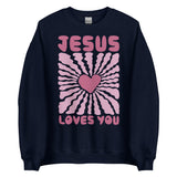 Jesus Loves You Sweatshirt In Navy