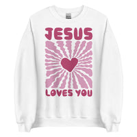 Jesus Loves You Sweatshirt In White