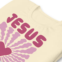 Close Up Of A Natural Jesus Loves You T-shirt 
