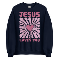 Jesus Loves You Sweatshirt In Navy